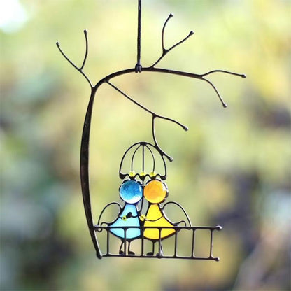 Sonnenfänger aus Glas - Fensterbehang | Handgefertigtes Buntglaskunstwerk