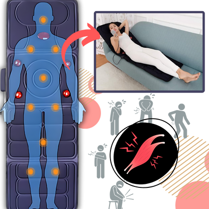Tragbare Wärmetherapie Ganzkörper-Massage-Matte mit Vibration für Schmerzlinderung und Entspannung