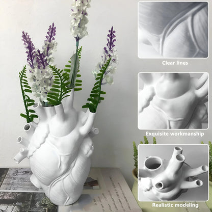 Herzförmige Vase - Griechisch Inspiriert - Dekoratives Highlight
