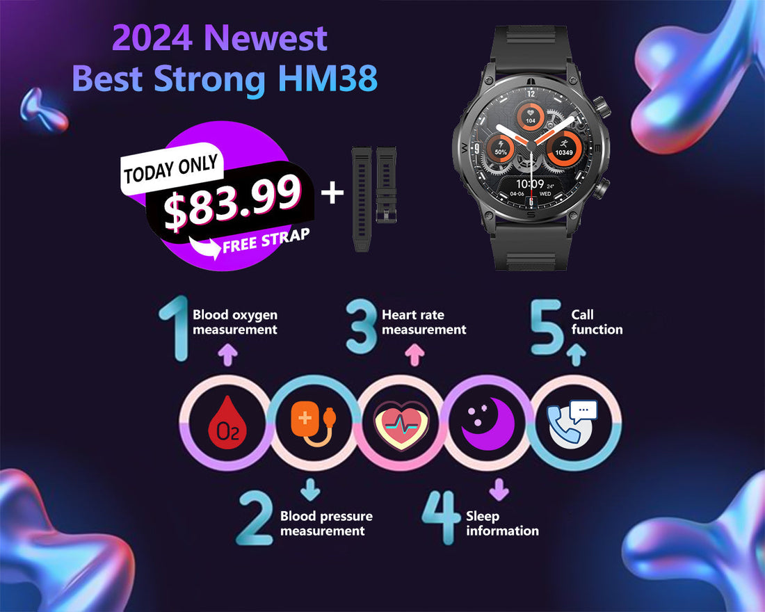 Neueste Strong Health Smartwatch mit 38% mehr Datenaccuracy