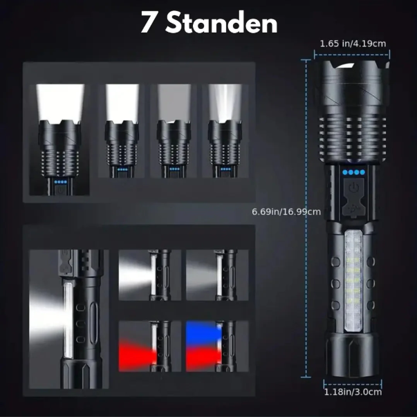 Hochleistungs-Militär-Taschenlampe - 5000 Lumen | Wasserdicht