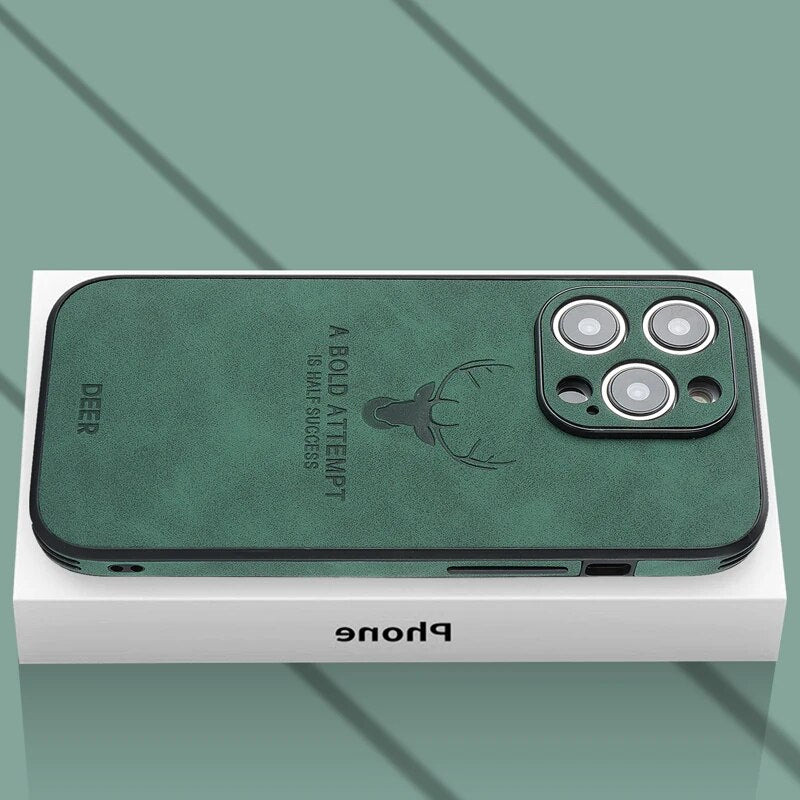 Luxus iPhone Hülle aus Wildleder - Stoßfest &amp; Stilvoll