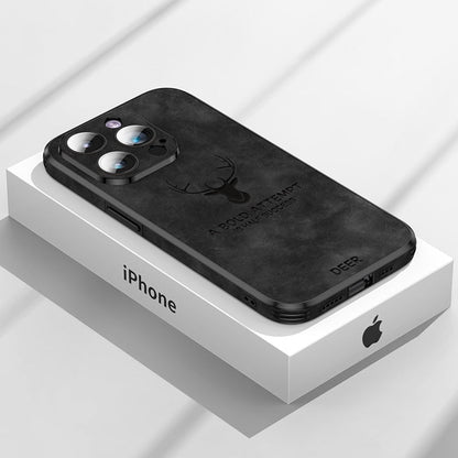 Luxus iPhone Hülle aus Wildleder - Stoßfest &amp; Stilvoll