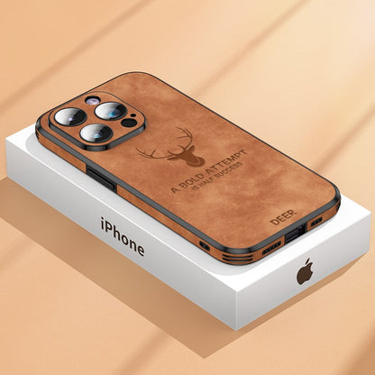 Luxus iPhone Hülle aus Wildleder - Stoßfest &amp; Stilvoll