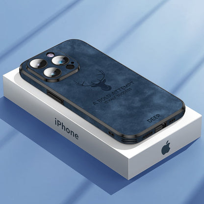 Luxus iPhone Hülle aus Wildleder - Stoßfest &amp; Stilvoll