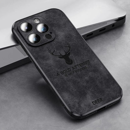 Luxus iPhone Hülle aus Wildleder - Stoßfest &amp; Stilvoll