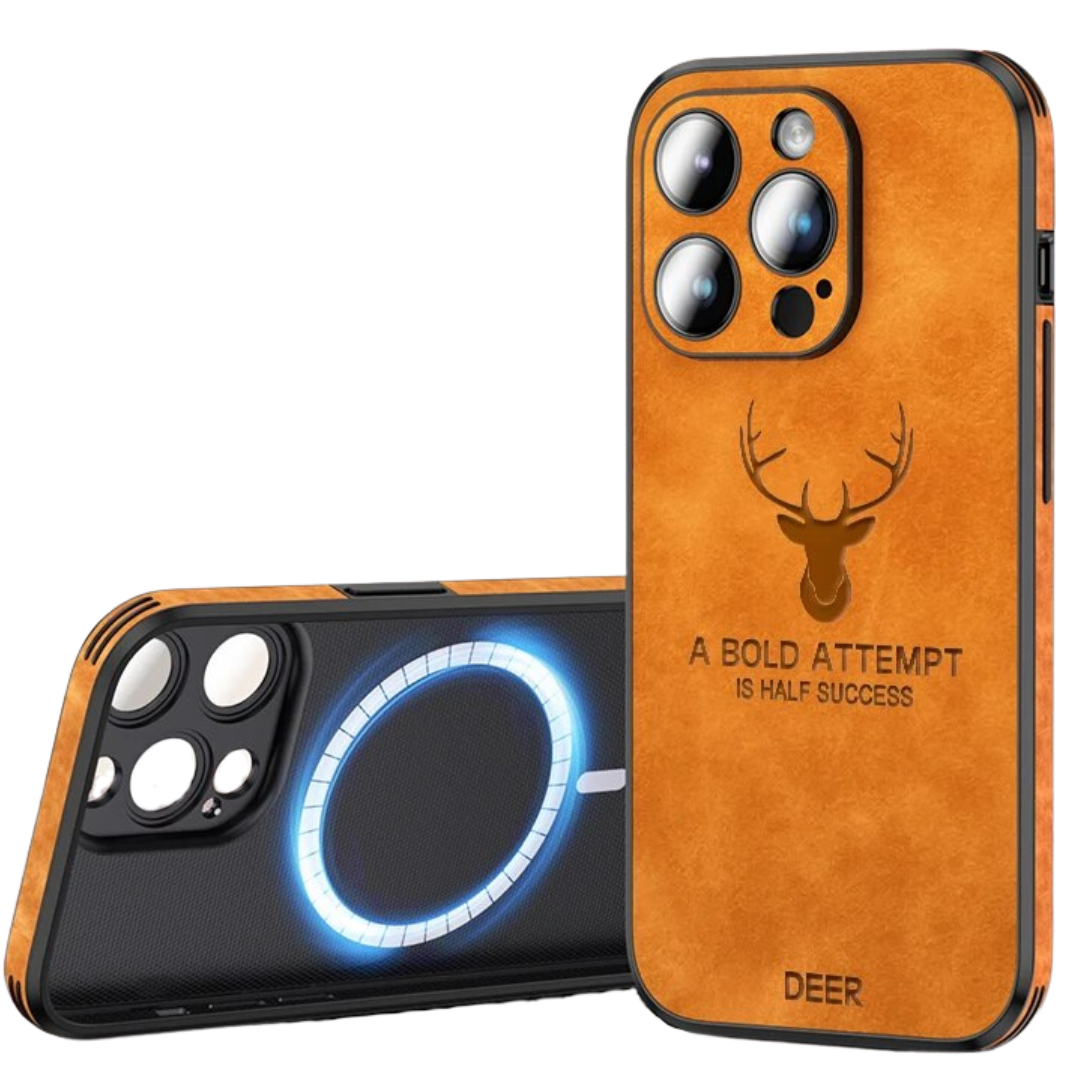 Luxus iPhone Hülle aus Wildleder - Stoßfest &amp; Stilvoll