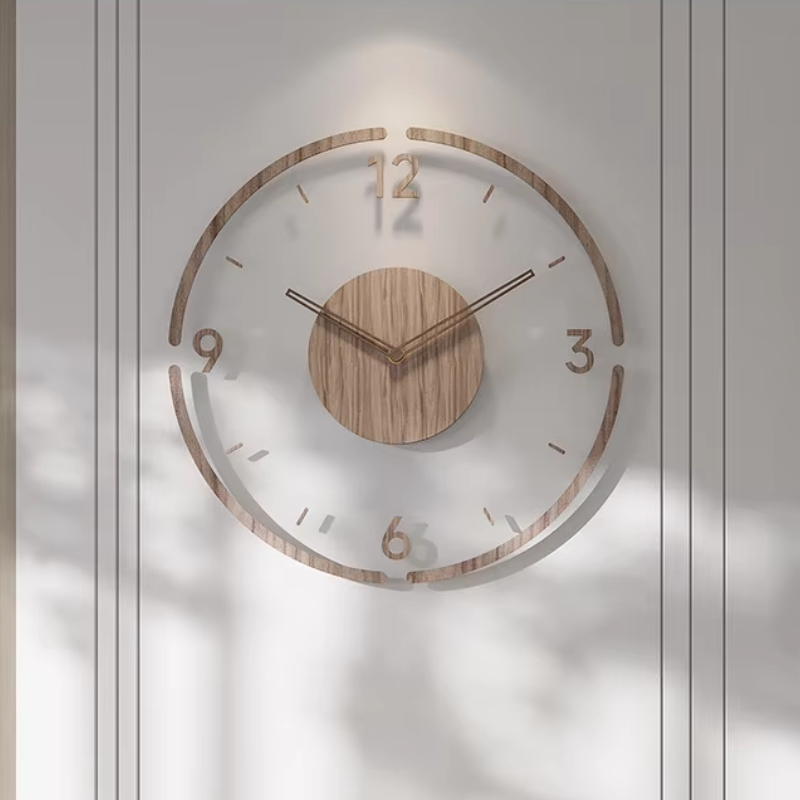 Elegante Wanduhr | Nordisches Design aus Holz 40cm