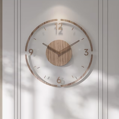 Elegante Wanduhr | Nordisches Design aus Holz 40cm