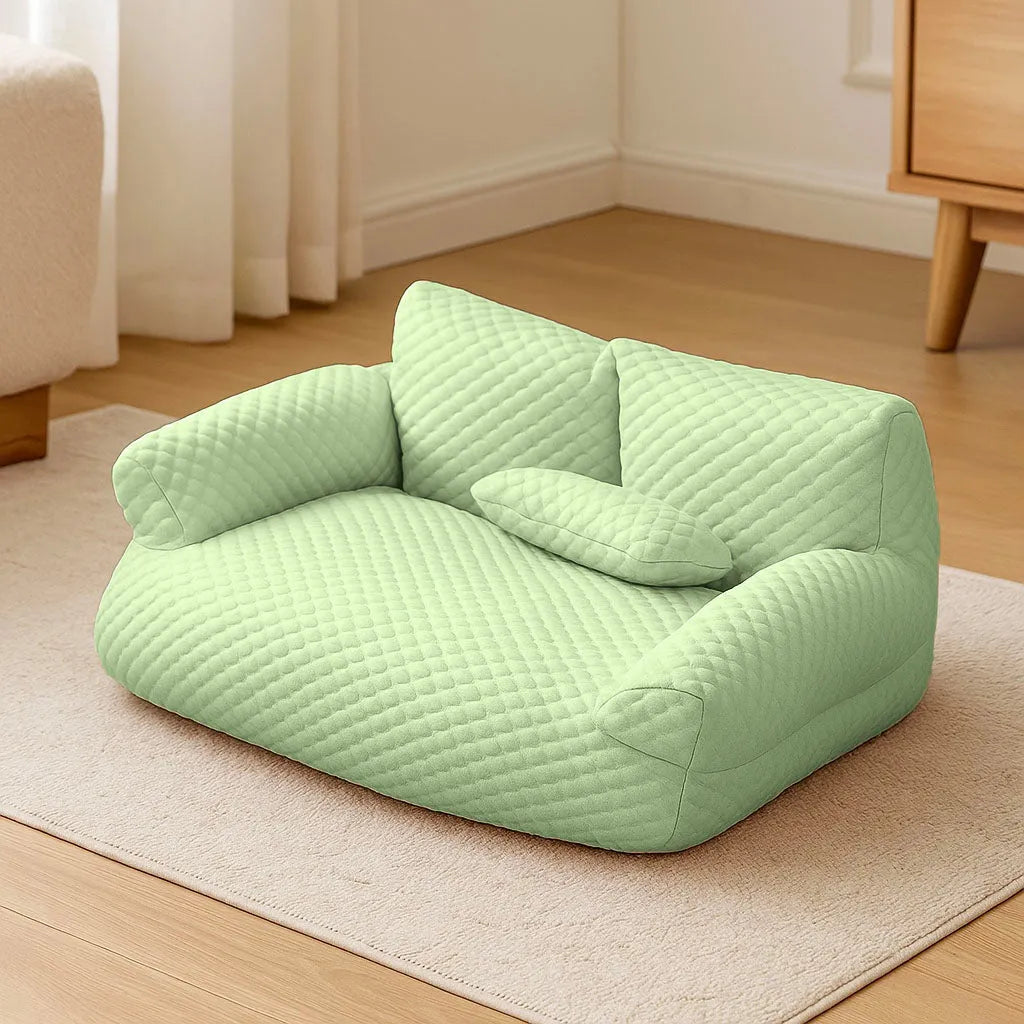 Hundesofa Kühlfunktion – Atmungsaktives Hundebett mit Rückenlehne