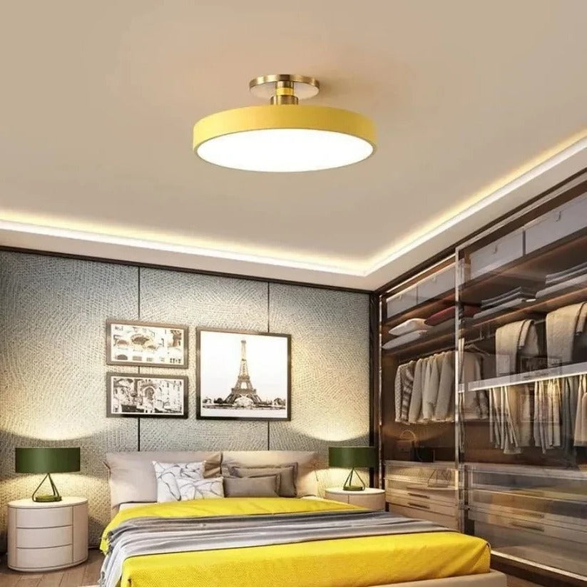 Runde LED-Deckenleuchte Aufputz – warmweiß, 6 Farben, flach, nicht dimmbar, wählbar