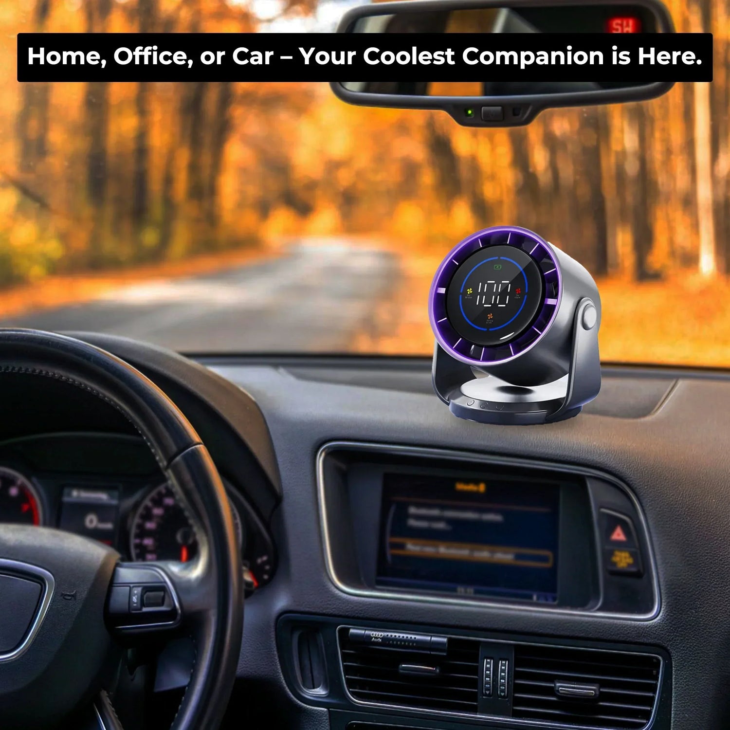 Turbo Cool Tragbare USB-Klimaanlage mit Verstellbarer Brise, Flüsterleisem Betrieb &amp; Faltbarem Design – Für Zuhause, Büro &amp; Auto