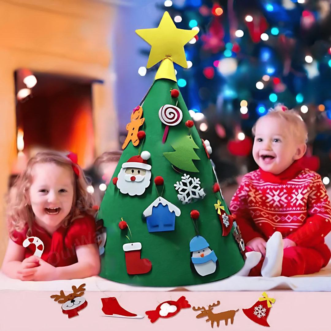 Weihnachtsbaum mit Ornamenten für Kinder