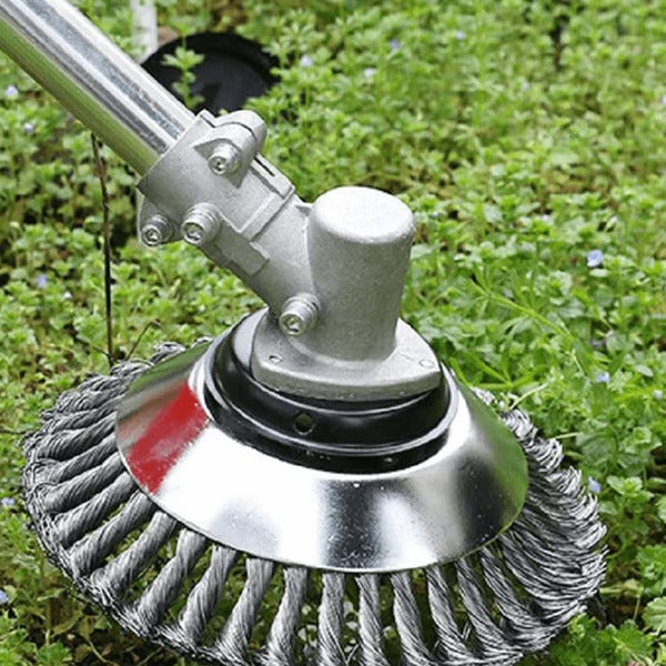 Unbreakable wire trimmer blade, round edge lawn edging and weed trimmer, stainless steel, 360° rotatable