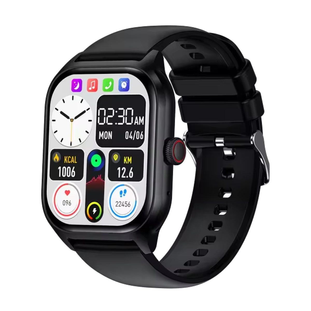 Smartwatch mit Blutwertüberwachung – 2,01&quot; HD, Herzfrequenz, Schlaftracking, GPS, 50+ Sportmodi, IP67