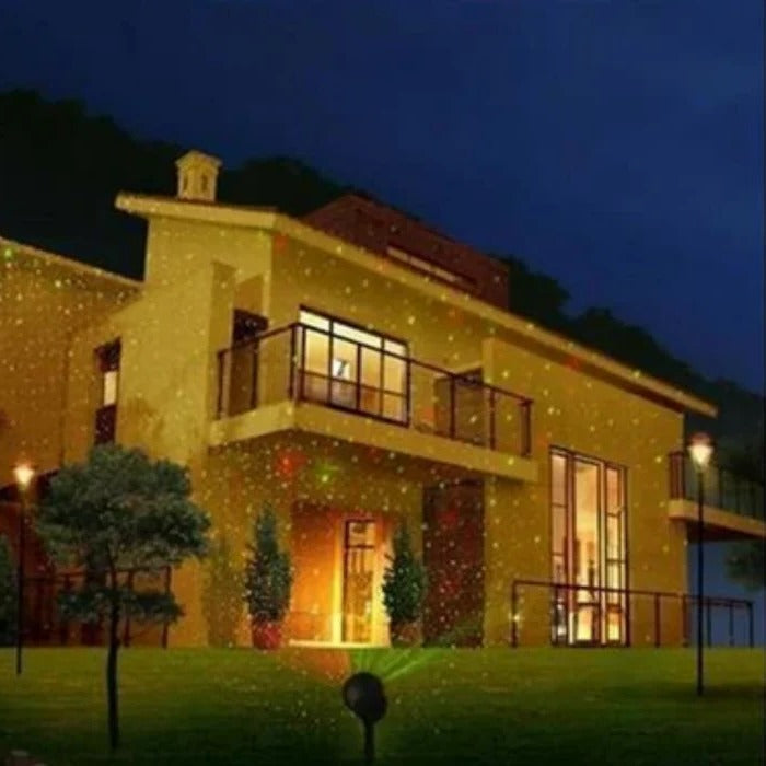 Sternenlaserlichter Rot-Grün für Innen &amp; Außen, Party- und Weihnachtsbeleuchtung, energiesparend