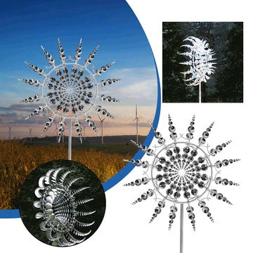 Neue Anti-Rost Magische Metall Windmühle-Kinetische Metall Windspinner