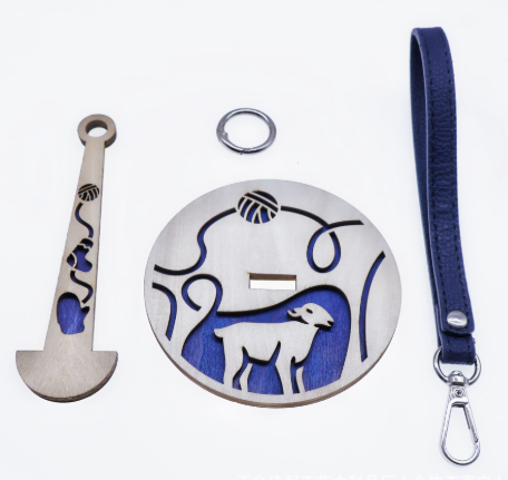 WoodSpin | Tragbarer Garnhalter | Handgarnhalter
