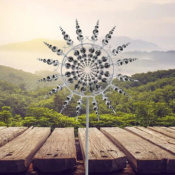 Neue Anti-Rost Magische Metall Windmühle-Kinetische Metall Windspinner