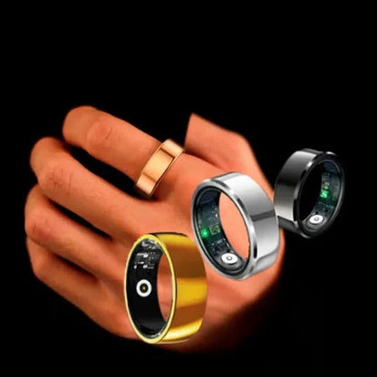 Titanium Smart Ring für Männer und Frauen, entwickelt zur Überwachung des Blutdrucks und zur Verfolgung von Gesundheitskennzahlen. Stilvoll und multifunktional.