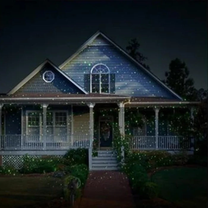 Sternenlaserlichter Rot-Grün für Innen &amp; Außen, Party- und Weihnachtsbeleuchtung, energiesparend