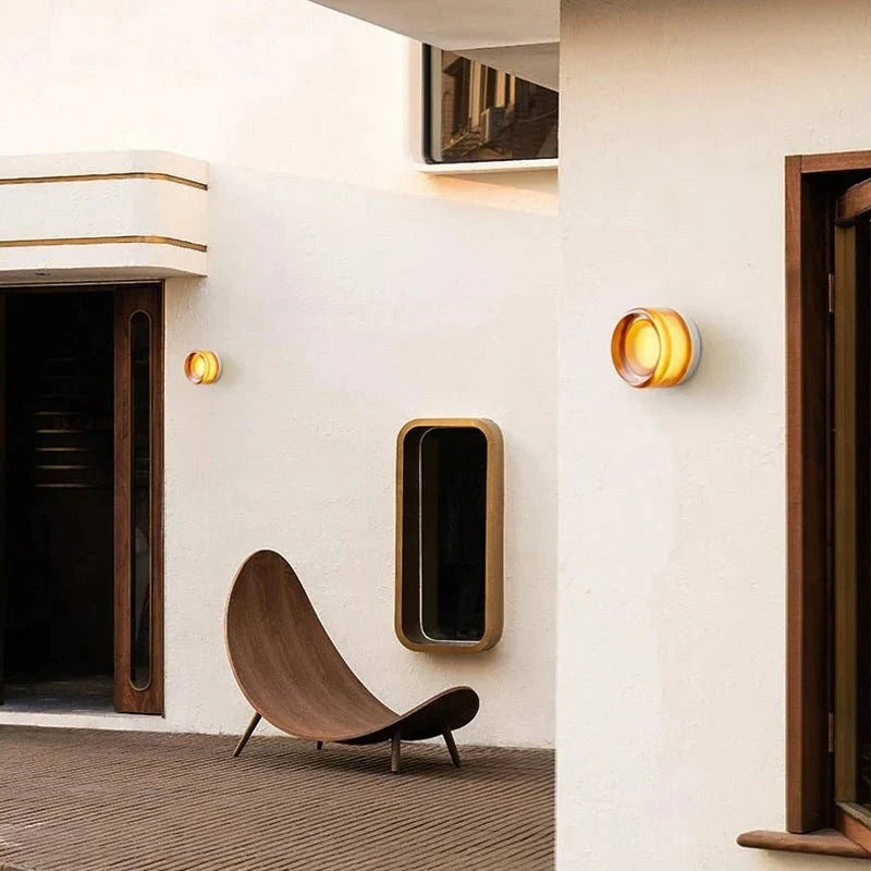 Moderne Dimple Glass LED Wandleuchte