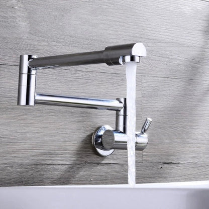 Wandmontierter klappbarer Chrom-Topfauffüller-Wasserhahn