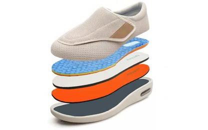 Breite Diabetikerschuhe für geschwollene Füße