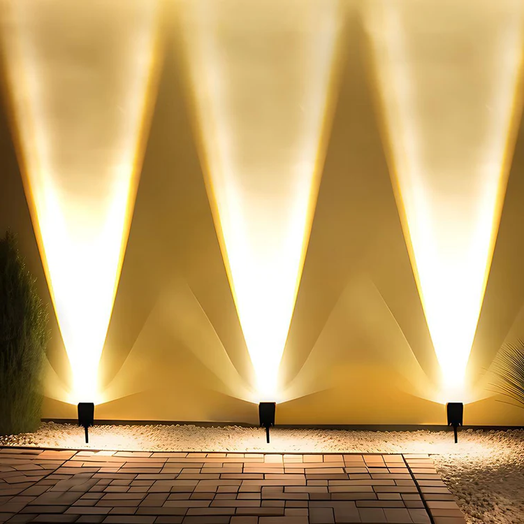 Solar LED Außenstrahler wasserdicht mit Multi-Zoom Garten Terrasse Hof