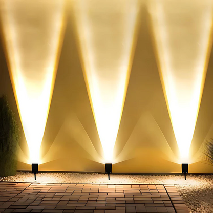 Solar LED Außenstrahler wasserdicht mit Multi-Zoom Garten Terrasse Hof