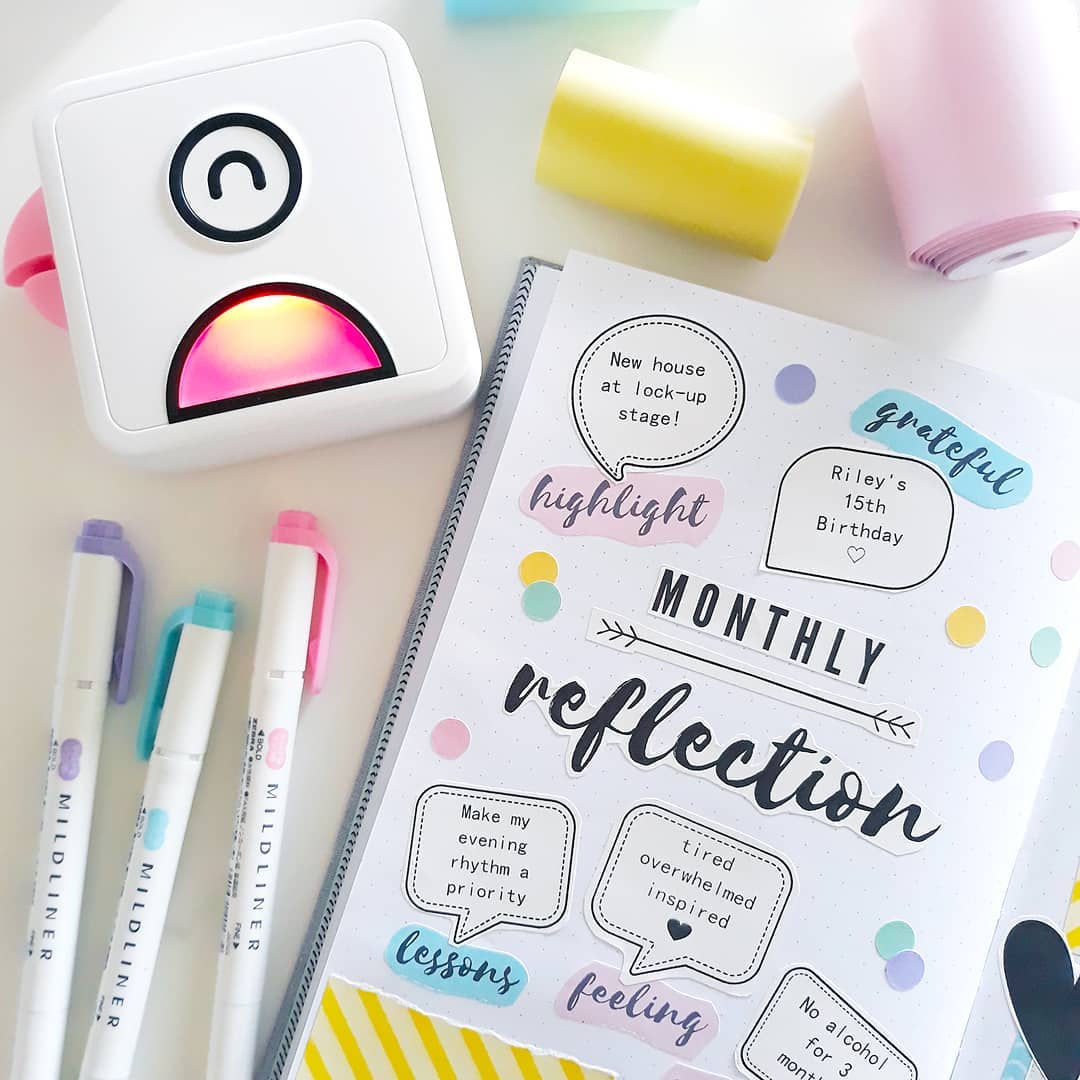 Taschen Drucker ohne Tinte mit Bluetooth für mobiles Fotodrucken vom Smartphone