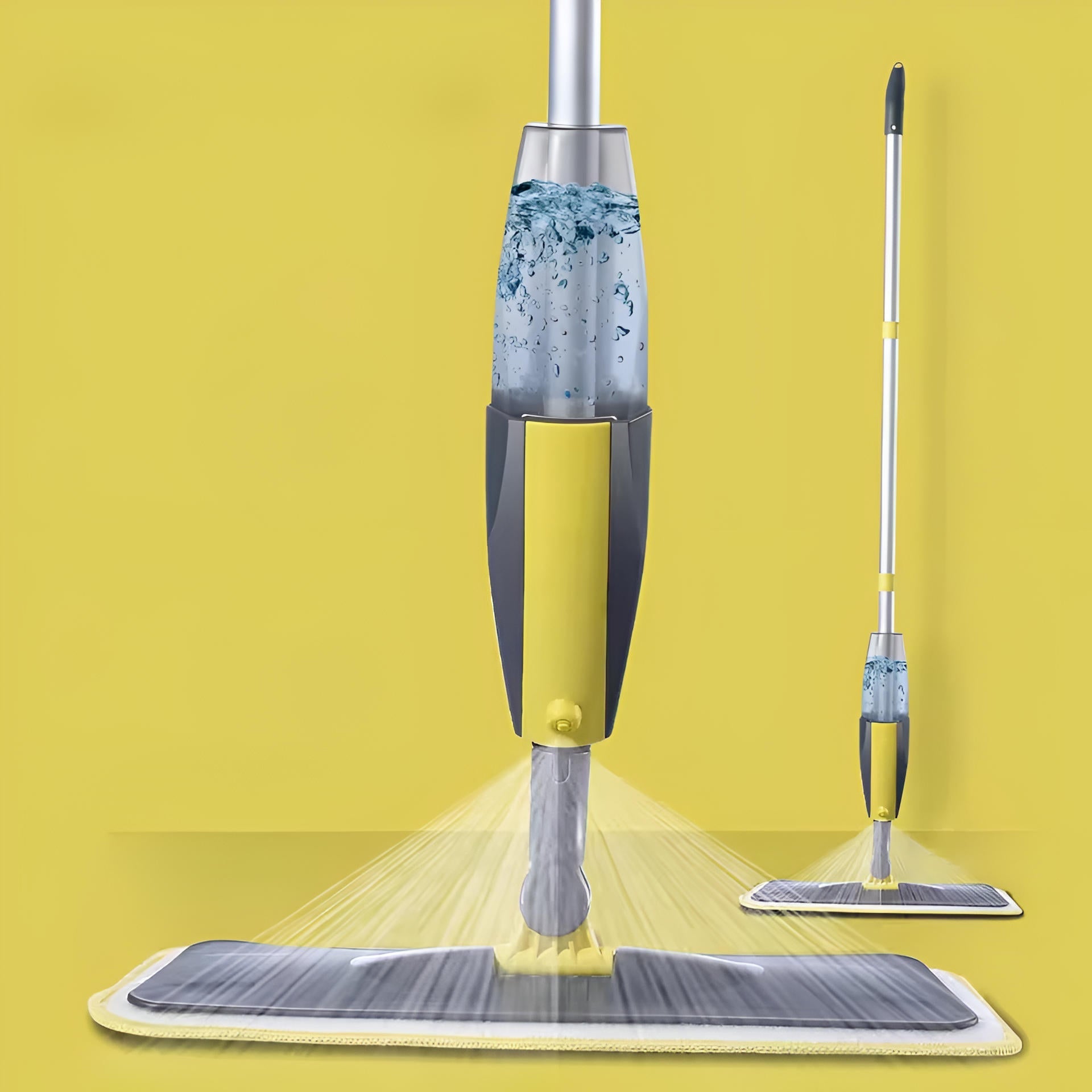 Spray Mop mit 360° Rotation, 300 ml Tank und Mikrofaserpads für alle Böden