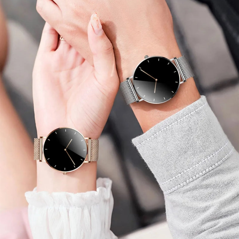 Minimalistische ultradünne Mesh-Armband Smartwatch für Frauen