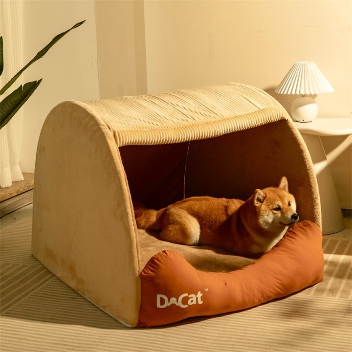 Kuscheliges Hundehöhlen-Zeltbett - Weich &amp; Warm