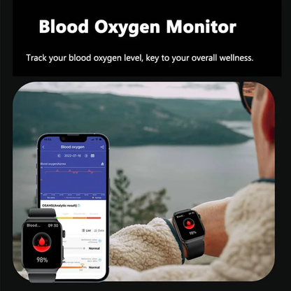 Blutdruck- und ECG-Smartwatch – Vollständige Gesundheitsüberwachung für Herzfrequenz und Glukose