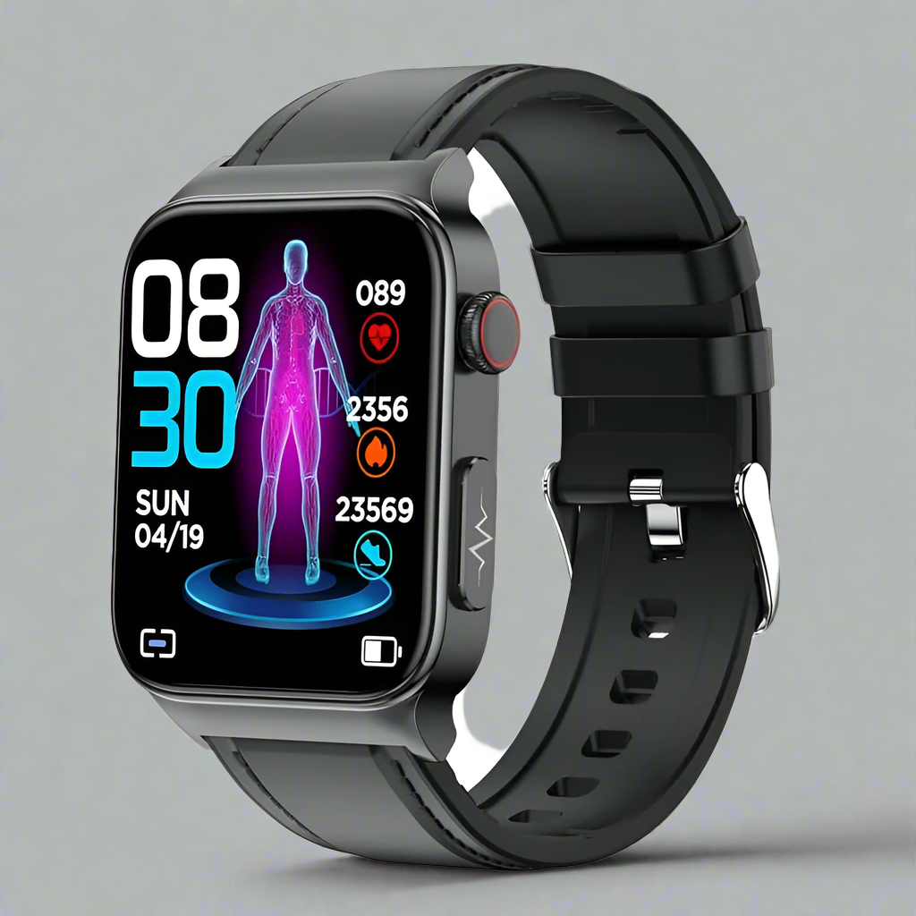 Vitalis™ | All-in-One Gesundheitsüberwachungs-Smartwatch mit EKG, Blutzucker-Tracker &amp; Fitnessfunktionen zur Wellness-Überwachung