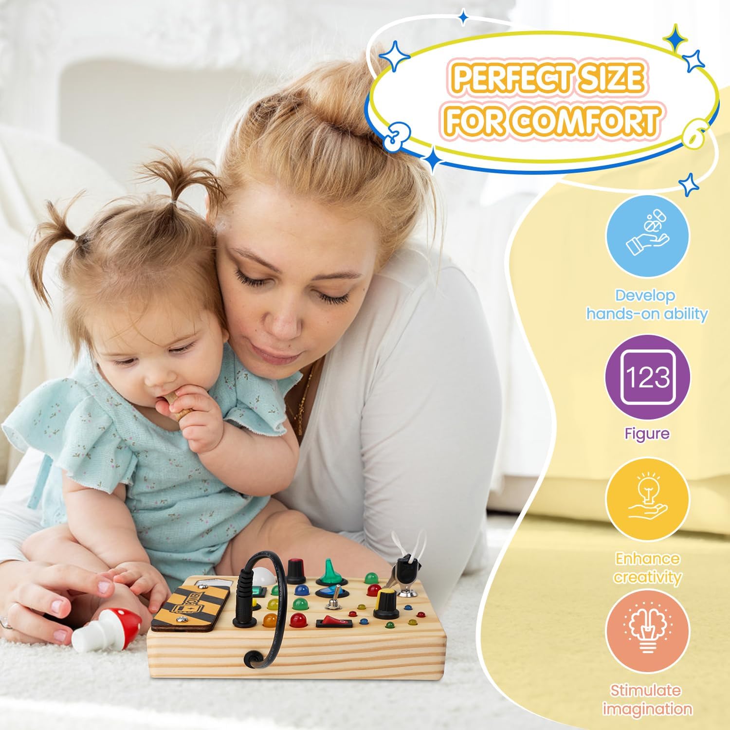Interaktives Montessori Brett für Kleinkinder - LED &amp; Schalter