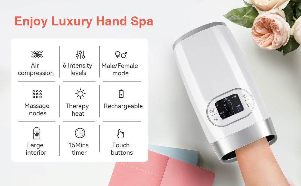 Elektrischer Handmassager mit Kompression – Linderung bei Arthritis &amp; Hand Schmerzen