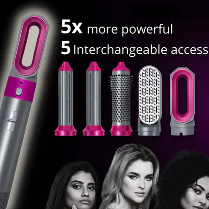 Premium 5-in-1 Haarglätter &amp; Styler – Locken, Wellen, Glätten, Trocknen &amp; Bürsten