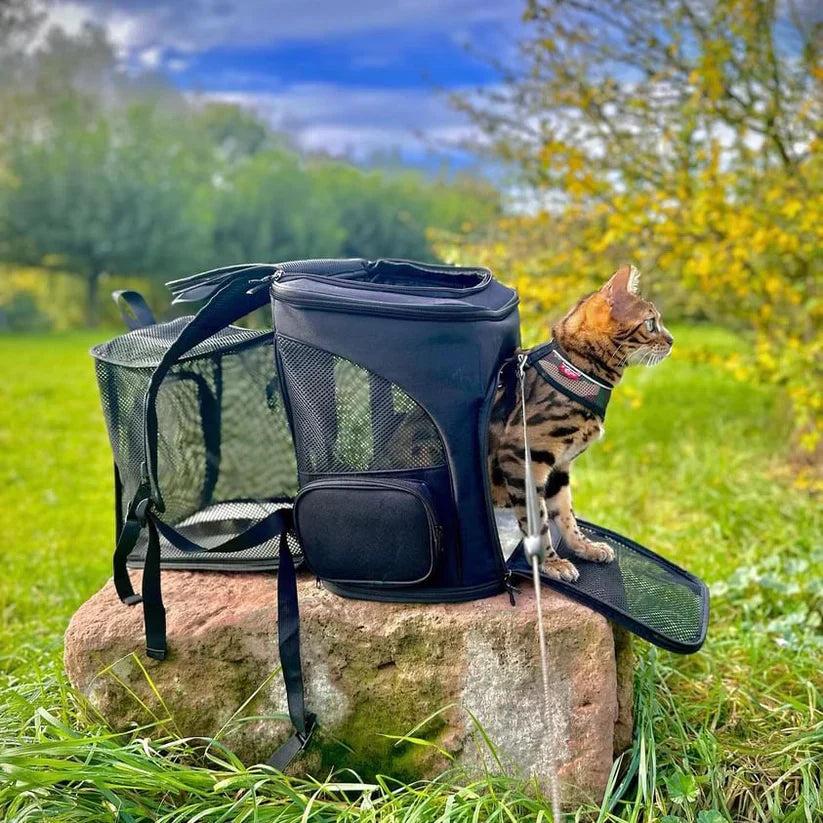 Katzenrucksack mit Belüftung - Komfortabel &amp; Stilvoll