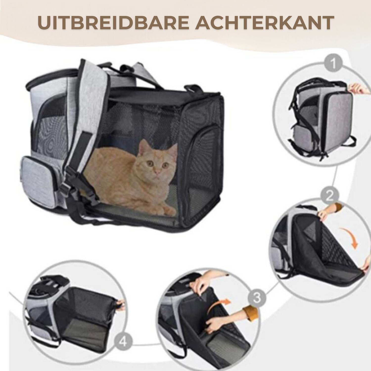 Katzenrucksack mit Belüftung - Komfortabel &amp; Stilvoll