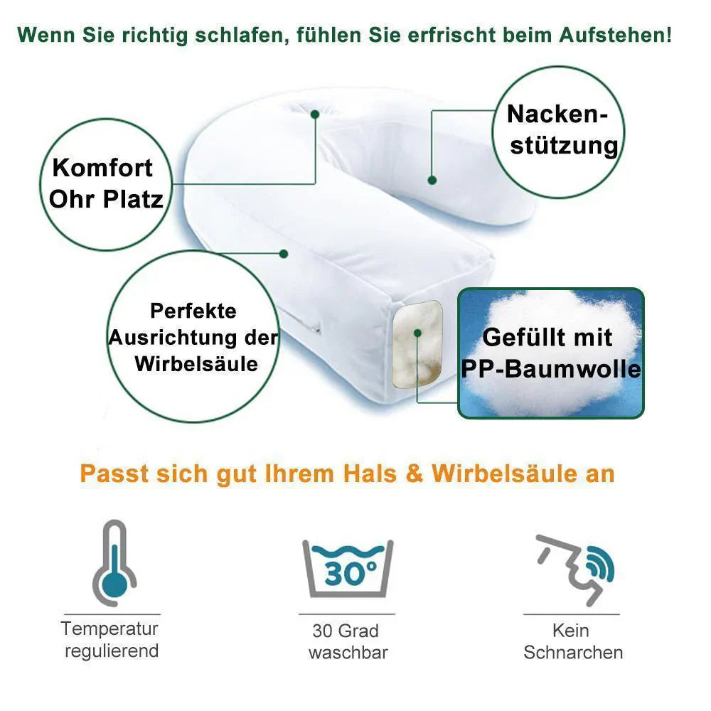 Ergonomisches Kissen für Seitenschläfer, U-förmig