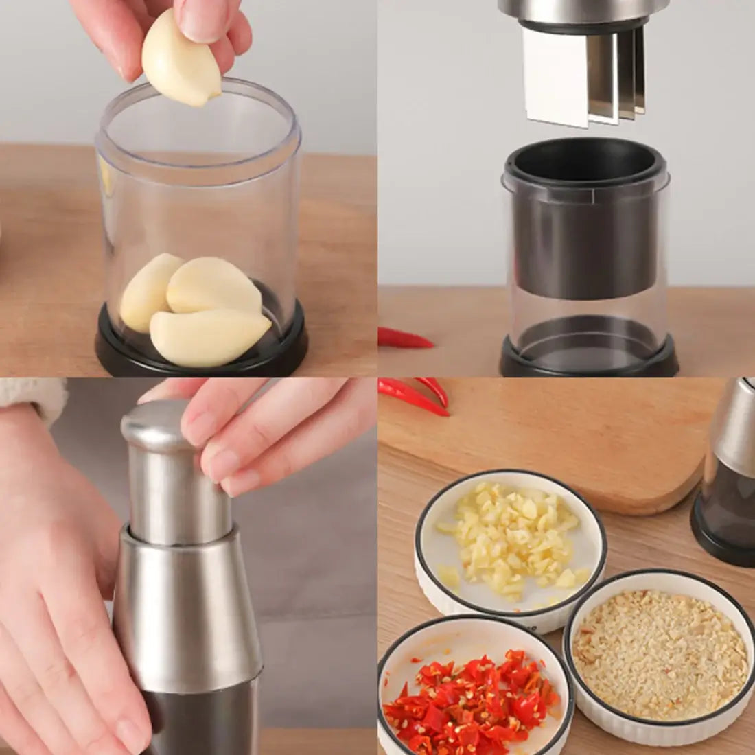 ChefChop Pro – Handbetriebenes Edelstahl-Gemüsehackmesser für schnelle, sichere und effiziente Lebensmittelvorbereitung