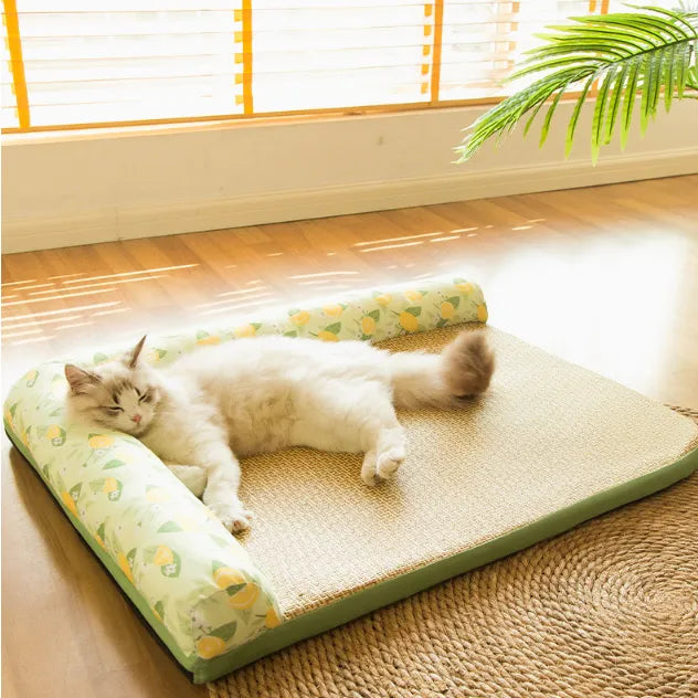 Kühlmatte für Katzen - Erhöhter Rand | Sommerhitze Schutz