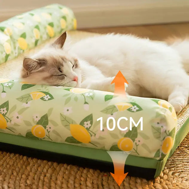 Kühlmatte für Katzen - Erhöhter Rand | Sommerhitze Schutz