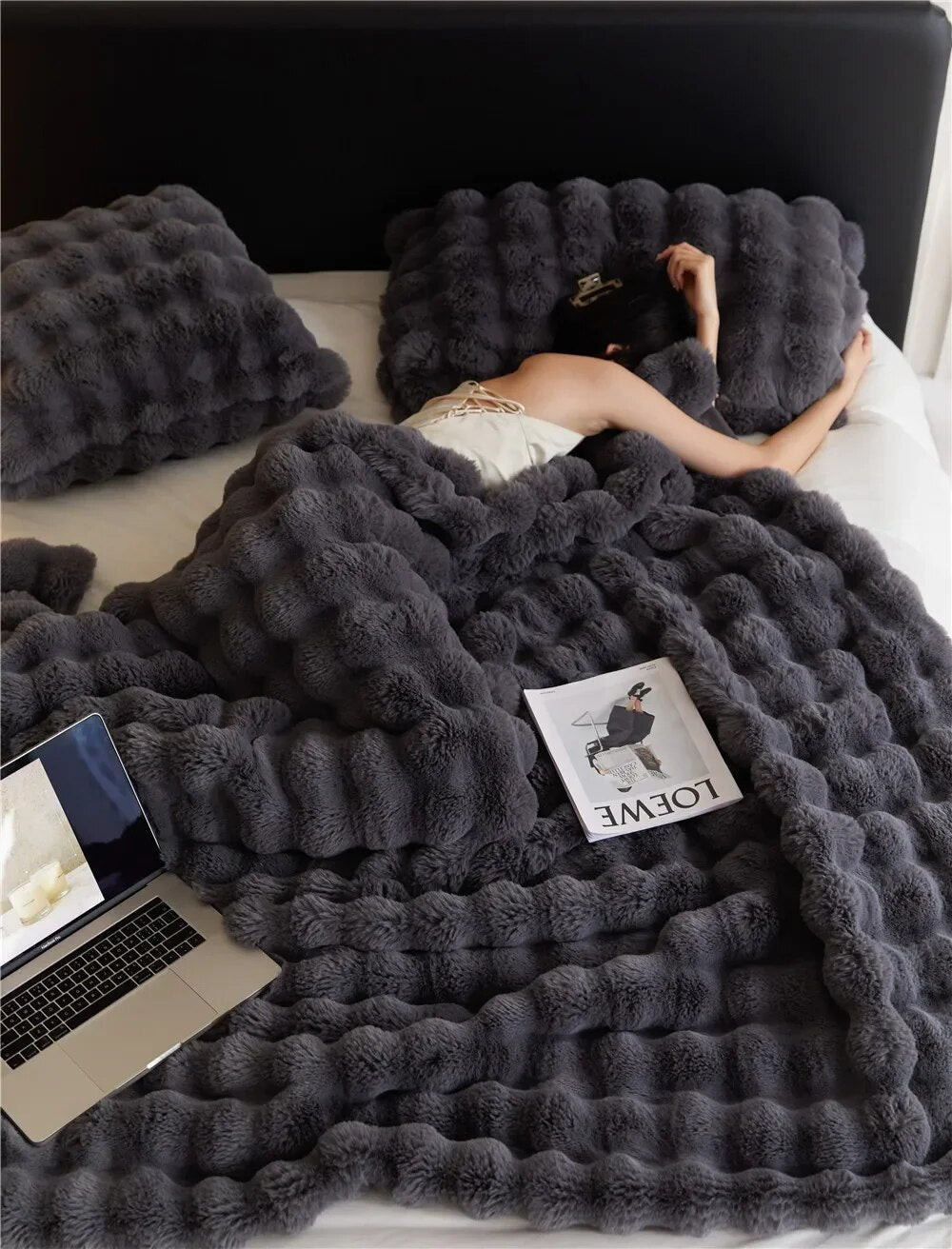 Kuschelplüschdecke - Wärmende Wohndecke - Weich &amp; Gemütlich