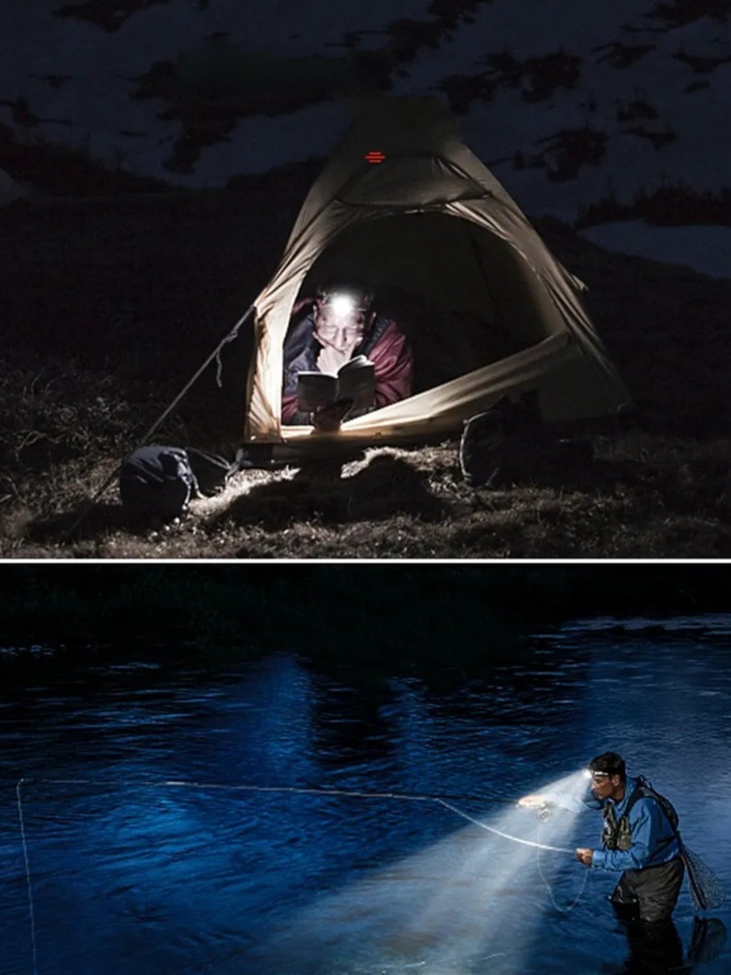 Wasserdichte LED Stirnlampe - Wiederaufladbar und Leistungsstark