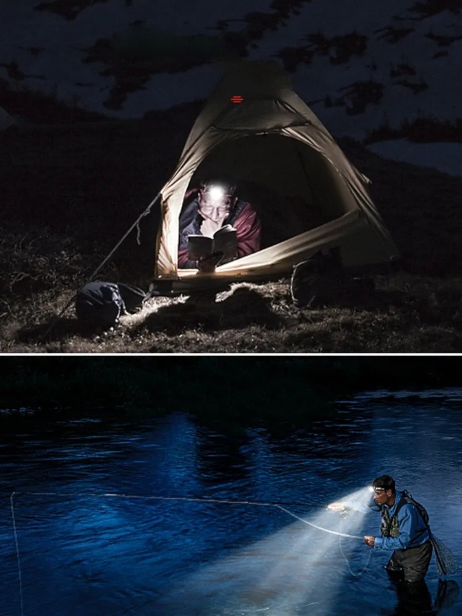 Wasserdichte LED Stirnlampe - Wiederaufladbar und Leistungsstark