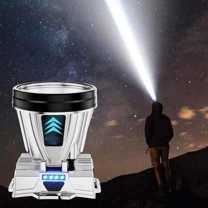 Wiederaufladbare leistungsstarke Stirnlampe