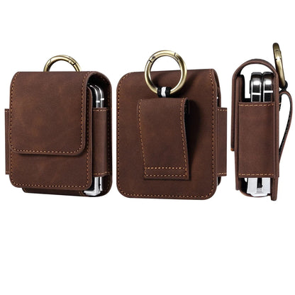 Leder Samsung Z Flip Gürtel Handy Holster Tasche